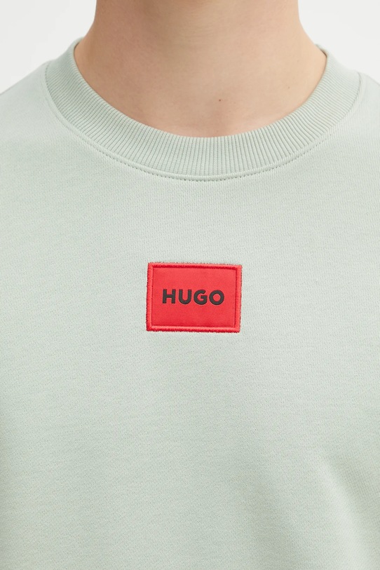 HUGO bluza bawełniana 50447964 zielony