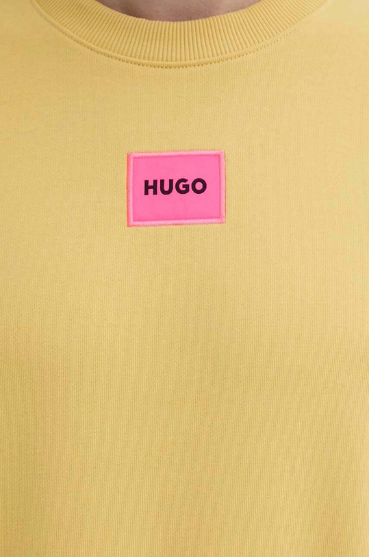 Βαμβακερή μπλούζα HUGO 50447964 κίτρινο
