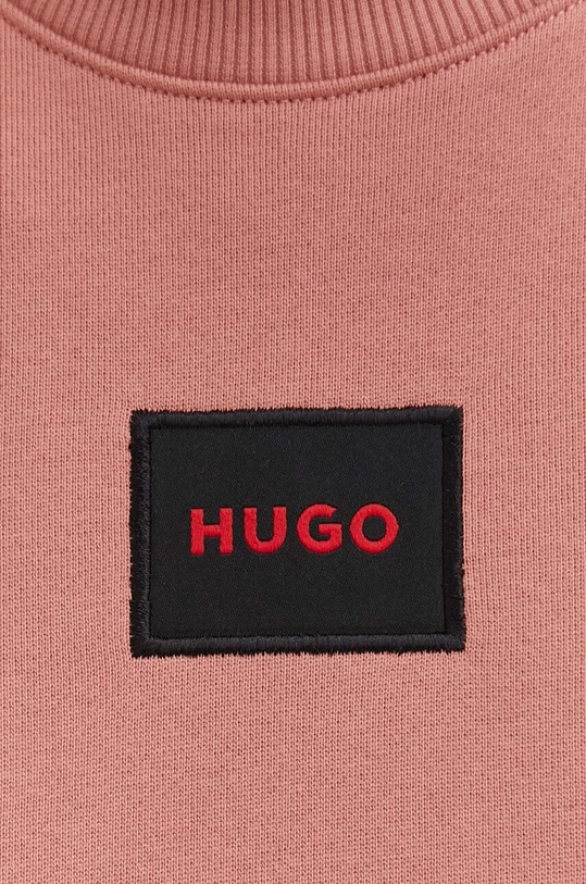 HUGO bluza bawełniana 50447964 różowy