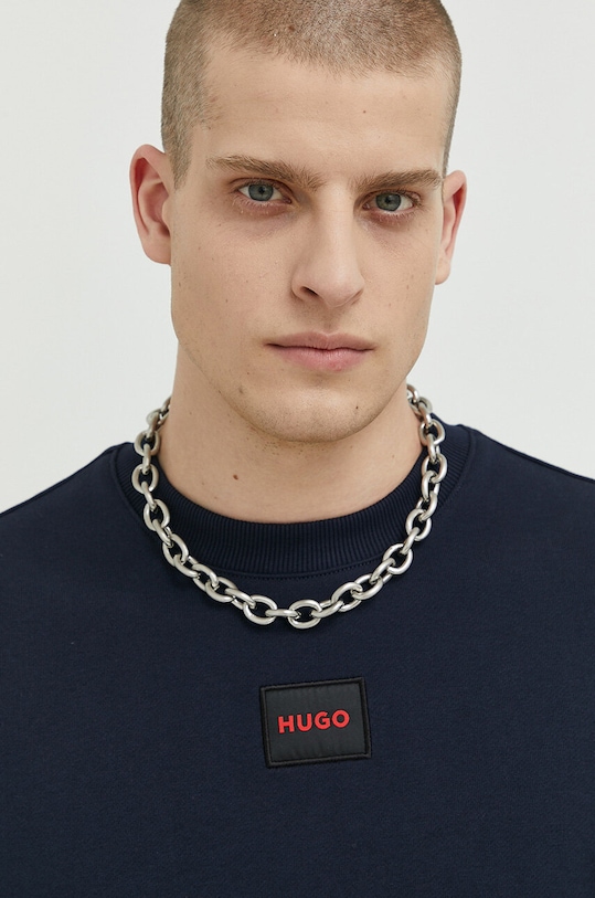 HUGO bluza bawełniana granatowy 50447964