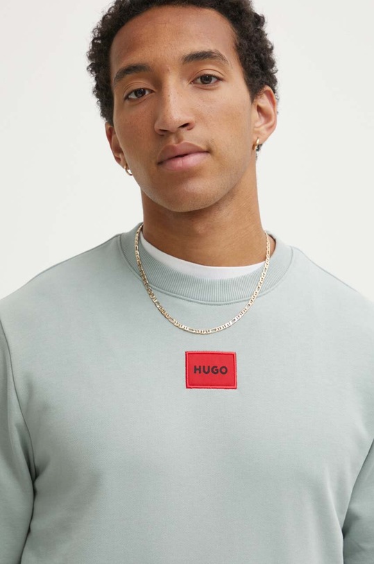 Βαμβακερή μπλούζα HUGO πράσινο 50447964