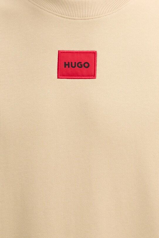 Хлопковая кофта HUGO 50447964 бежевый