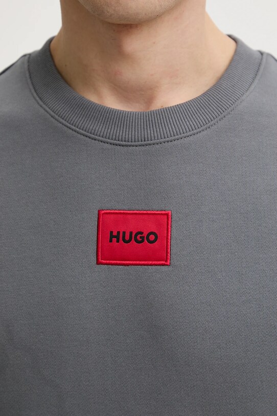 Βαμβακερή μπλούζα HUGO γκρί 50447964