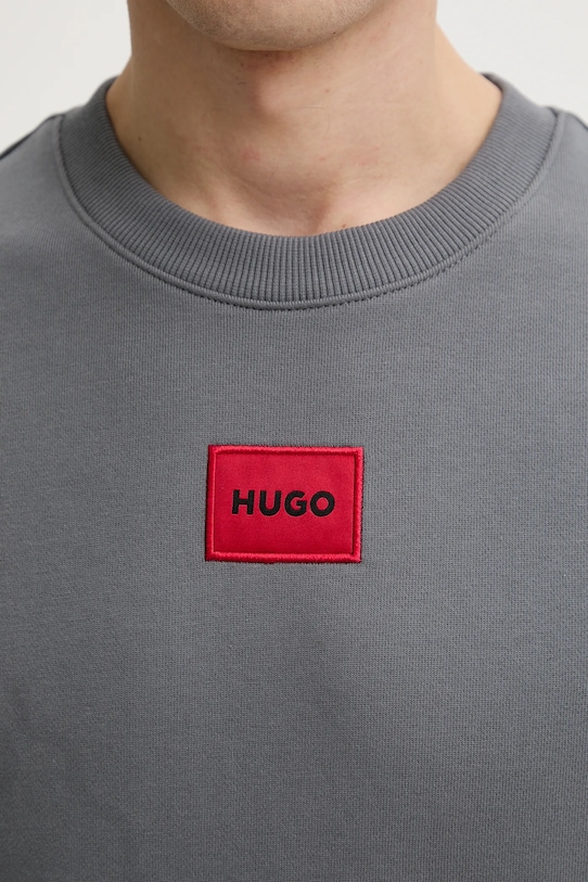 Βαμβακερή μπλούζα HUGO γκρί 50447964