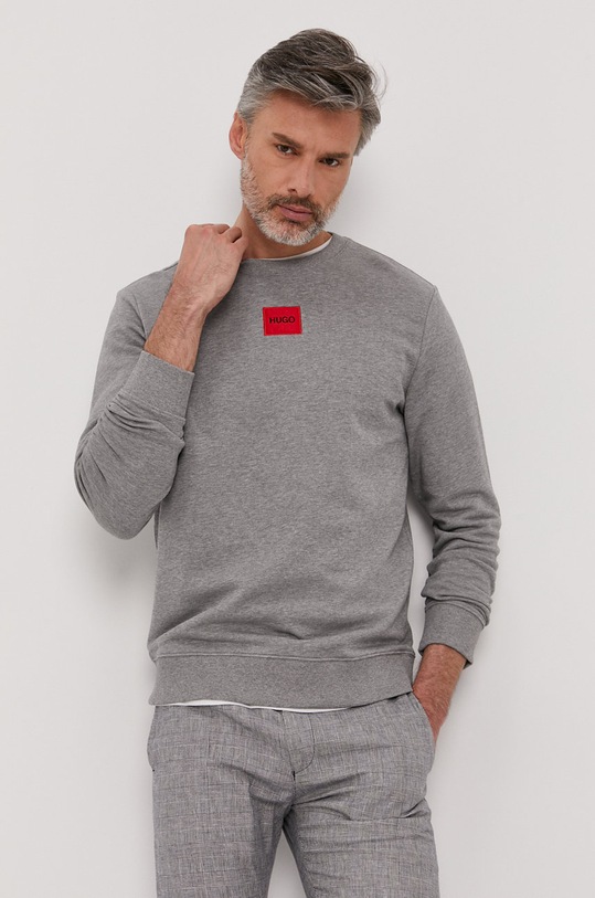 HUGO bluza bawełniana pozostałe szary 50447964