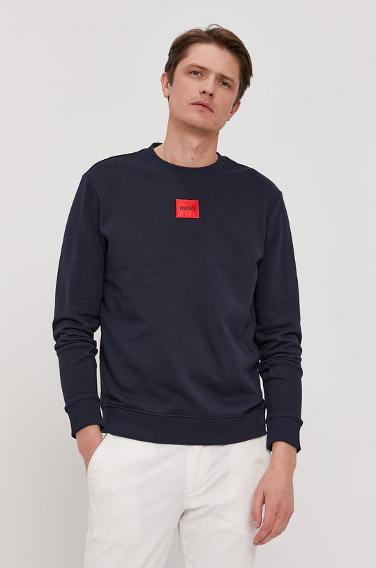 Βαμβακερή μπλούζα HUGO βαμβάκι σκούρο μπλε 50447964