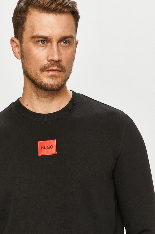 Bavlnená mikina HUGO čierna 50447964