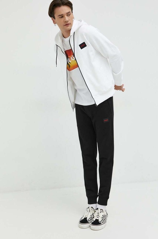 Bavlnená mikina HUGO Daple212 50447972 biela AA00