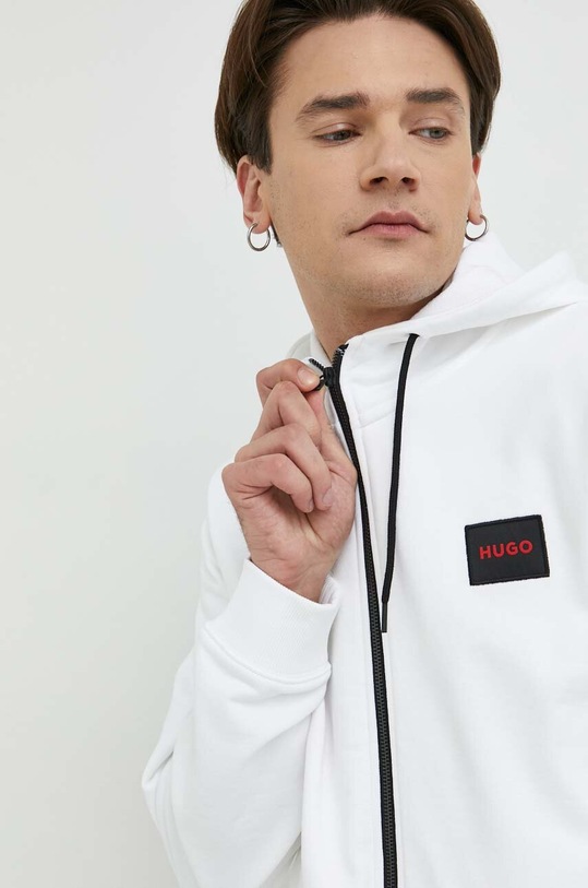 Bavlnená mikina HUGO Daple212 biela 50447972