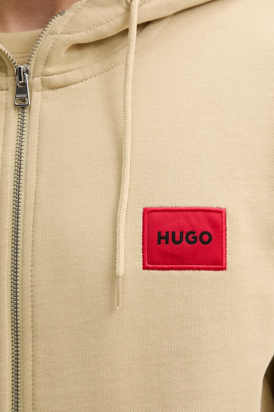 HUGO pamut melegítőfelső 50447972 bézs
