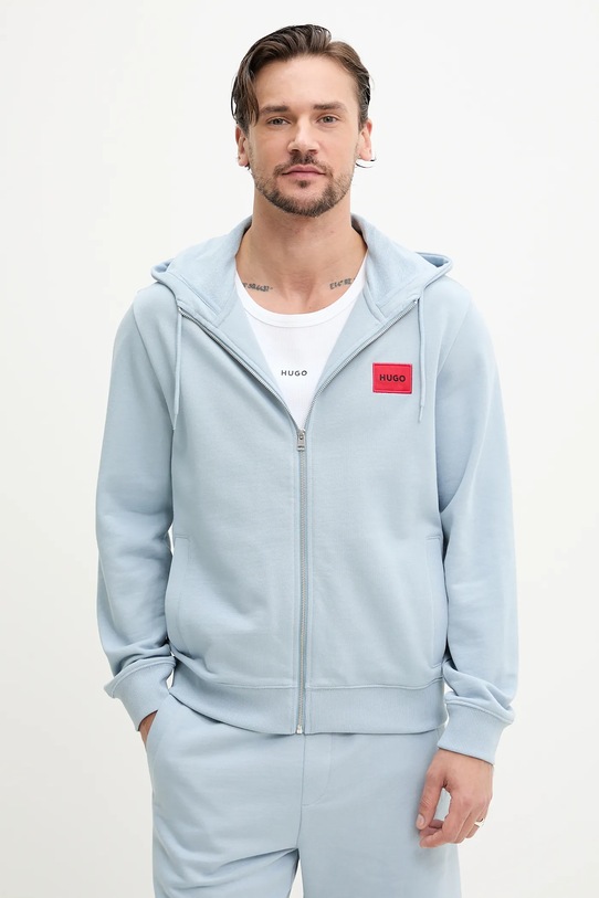 Bavlnená mikina HUGO Daple212 bavlna modrá 50447972