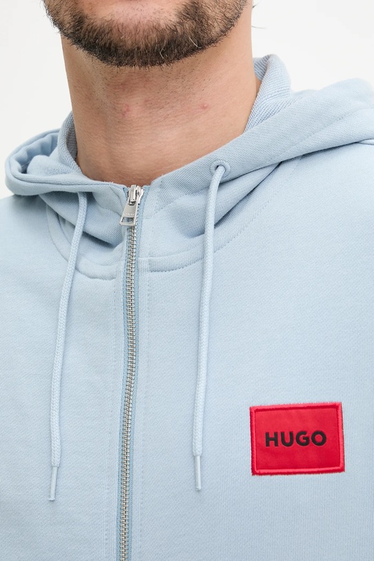 Хлопковая кофта HUGO 50447972 голубой