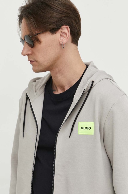 HUGO bluza bawełniana beżowy 50447972