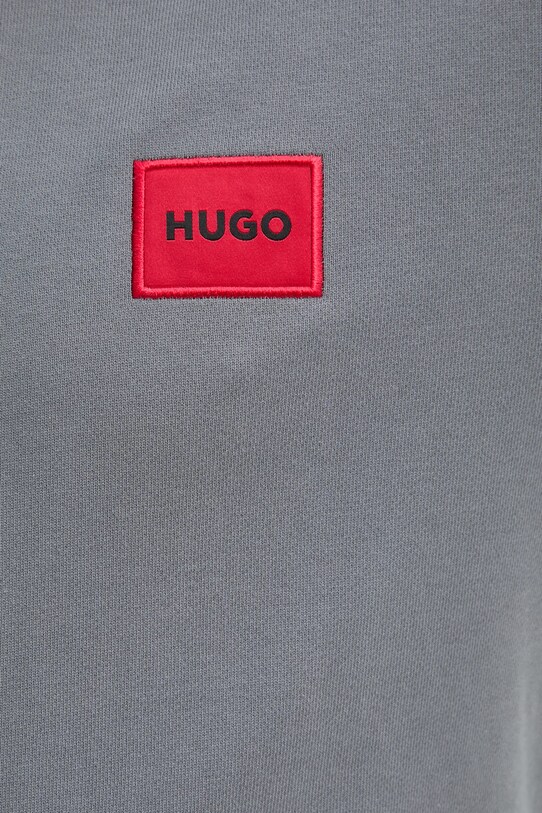 Bombažen pulover HUGO 50447972 siva
