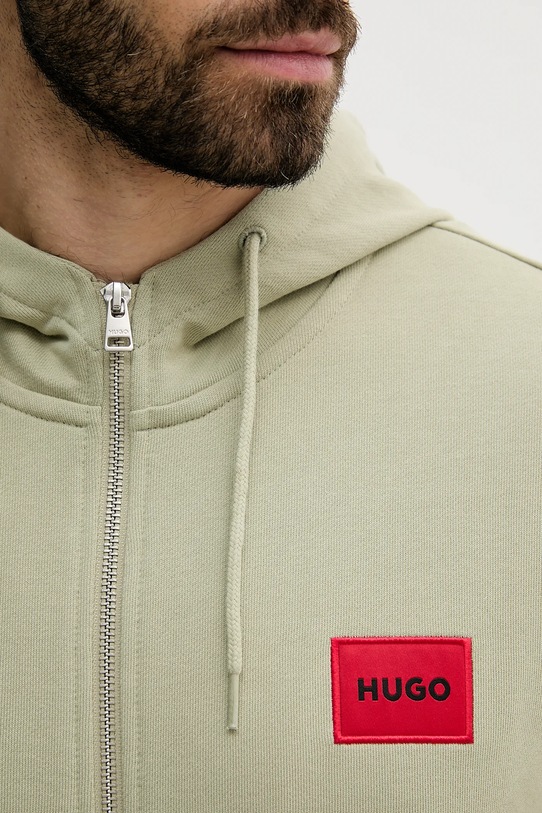 HUGO bluza bawełniana zielony 50447972