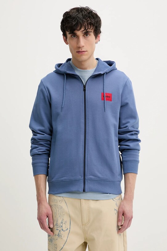 HUGO felpa in cotone Daple212 con blu 50447972