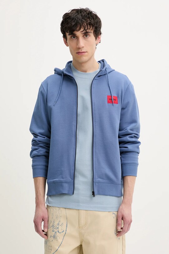 HUGO felpa in cotone Daple212 blu 50447972