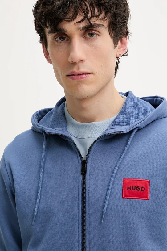 Бавовняна кофта HUGO 50447972 блакитний