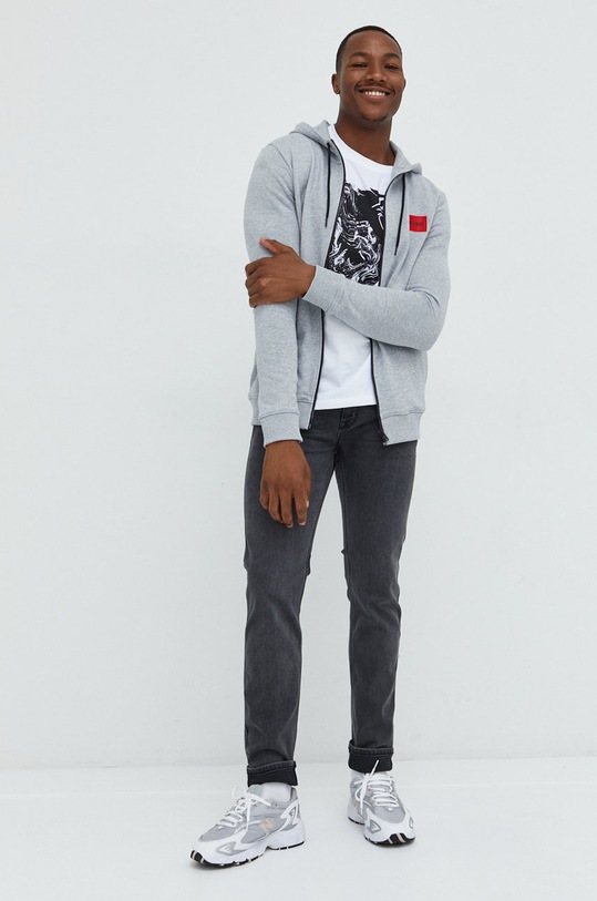 HUGO bluza bawełniana 50447972 50447972 szary AA00
