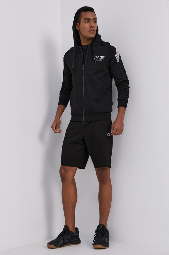 Bavlněná mikina EA7 Emporio Armani 3KPM68.PJ05Z černá SS21