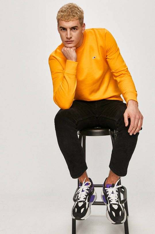 Tommy Jeans - Mikina bez kapucne oranžová DM0DM09591.4891