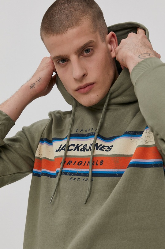 Mikina Jack & Jones s kapucňou zelená 12186385