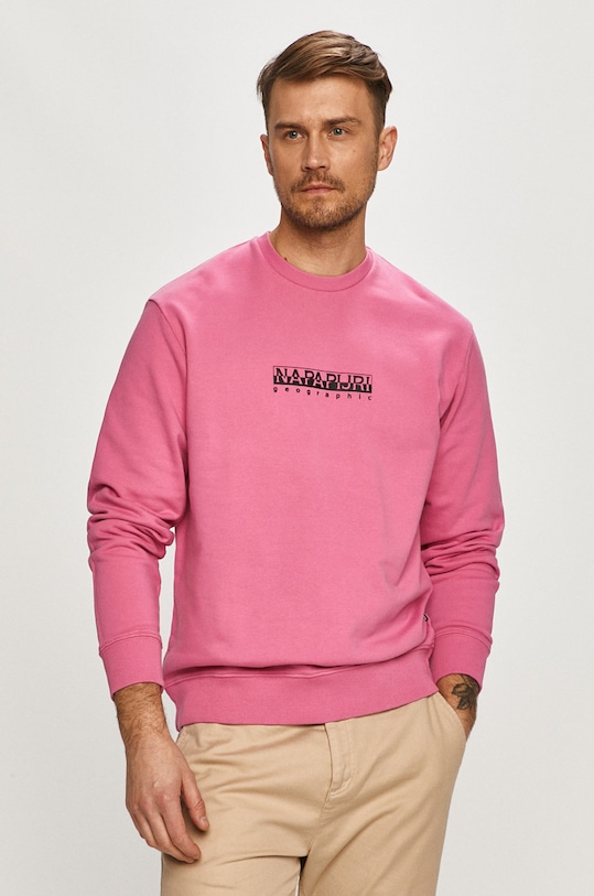 Mikina Napapijri bez kapuce růžová NP0A4F5A