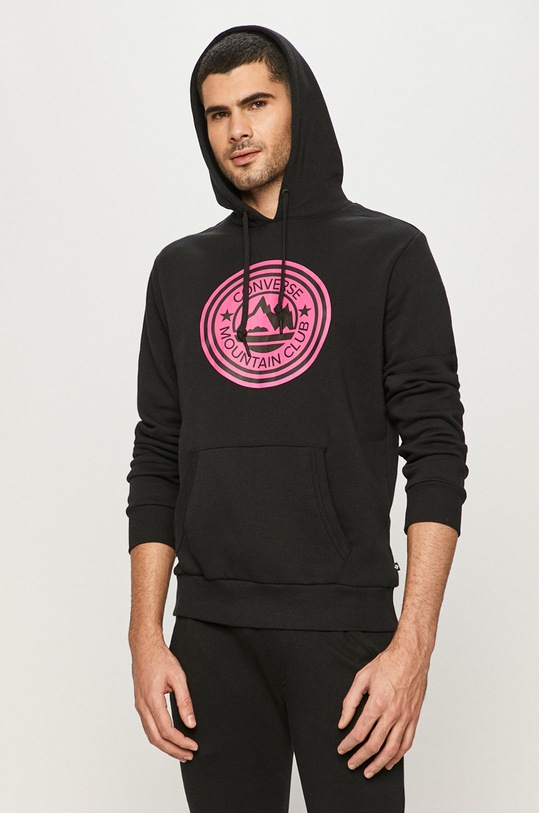 Converse - Bluza z kapturem czarny 10018994.A01