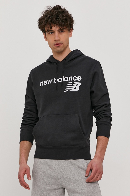 New Balance bluză MT03910BK print negru MT03910BK
