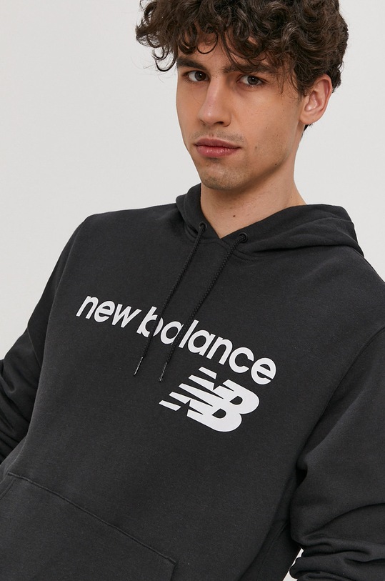 New Balance bluză MT03910BK negru MT03910BK