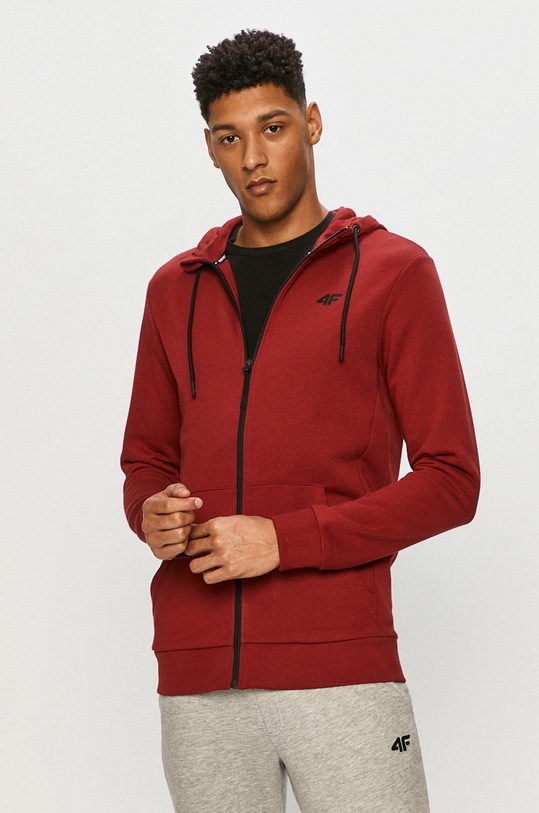 4F - Mikina s kapucňou burgundské NOSD4.BLM300