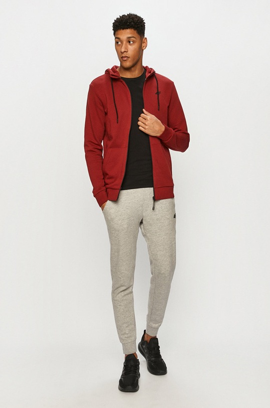 4F - Mikina NOSD4.BLM300 burgundské SS21