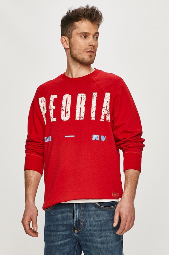 Mikina CAT Footwear bez kapuce červená 2910496.10757