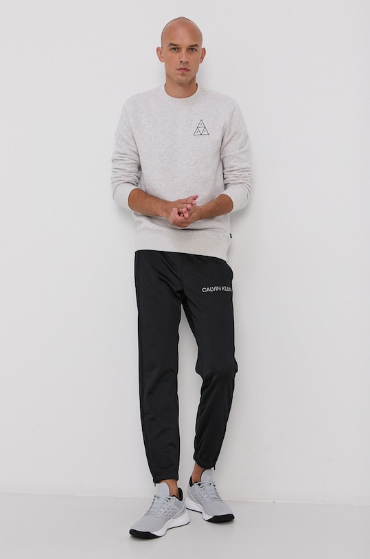 HUF Bluza pf00101 szary AW21