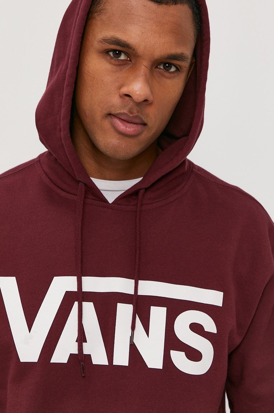 Βαμβακερή μπλούζα Vans μπορντό VN0A456BK1O1