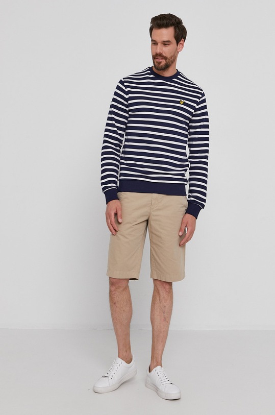 Lyle & Scott Bluza bawełniana ML1233V.Z629 granatowy SS21