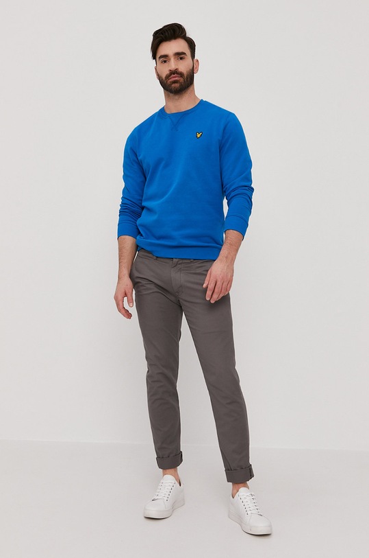 Bavlnená mikina Lyle & Scott ML424VTR.J43 modrá SS21