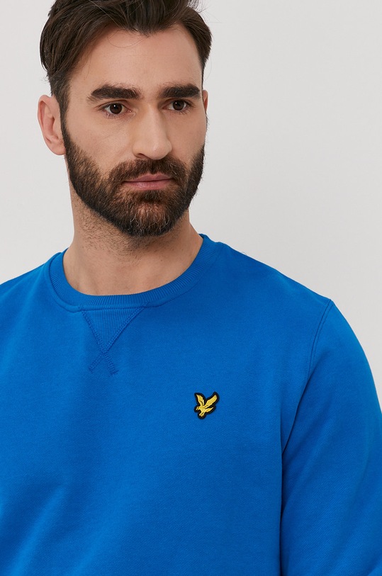 Bavlněná mikina Lyle & Scott modrá ML424VTR.J43