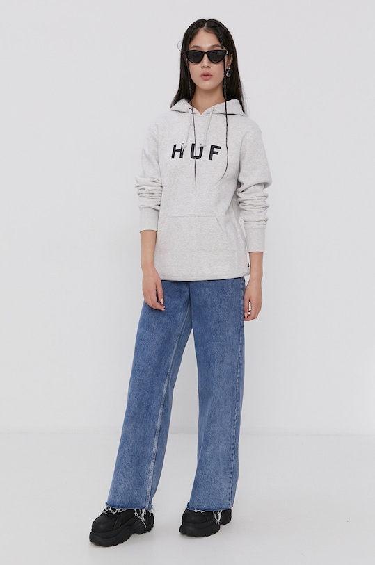 Odzież HUF Bluza pf00099 szary