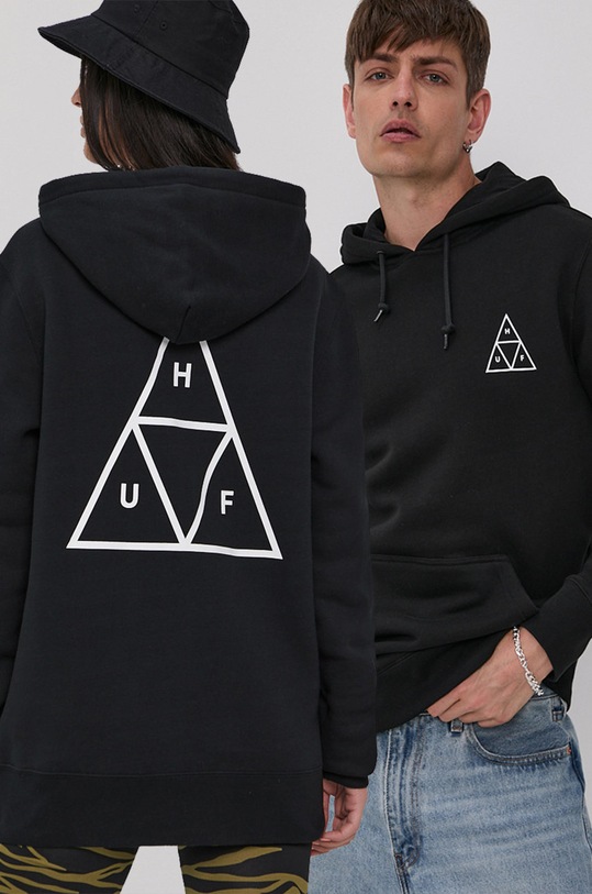 HUF Bluza z kapturem czarny pf00100