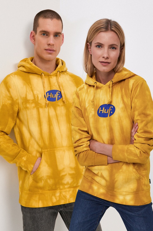 HUF Bluza wzorzyste żółty pf00345