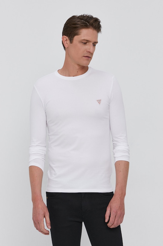 Guess - Longsleeve M1RI28.J1311 z elastanem biały M1RI28.J1311
