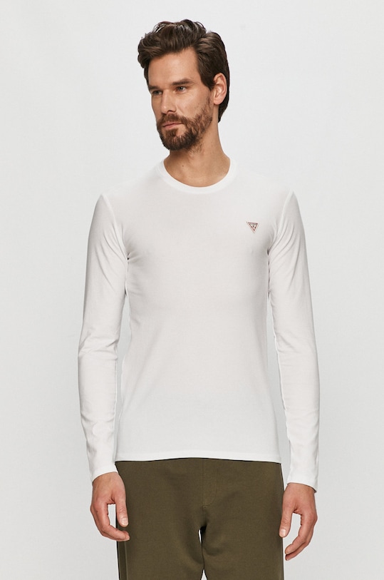 Guess - Longsleeve M1RI28.J1311 z elastanem biały M1RI28.J1311