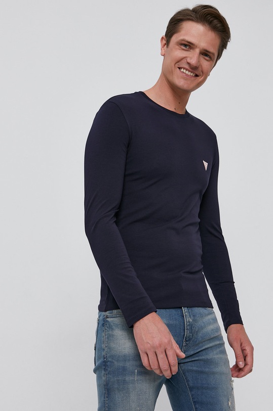 Guess - Longsleeve M1RI28.J1311 z elastanem granatowy M1RI28.J1311