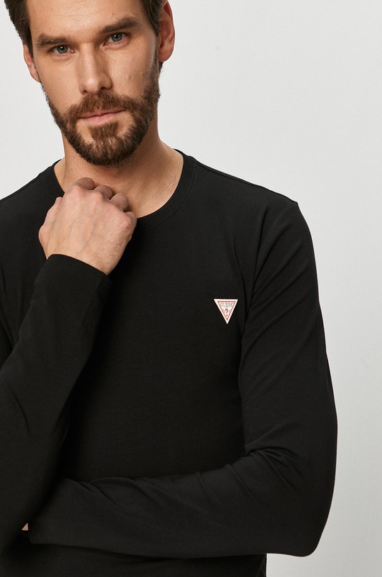 Guess - Tričko s dlhým rukávom čierna M1RI28.J1311