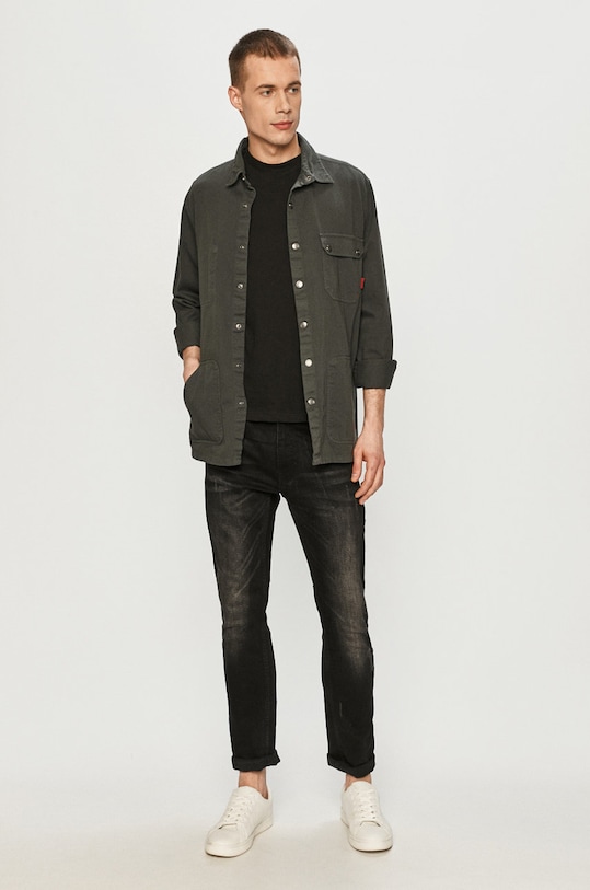 Brave Soul - Tričko s dlouhým rukávem MLT.149BURMESEJET černá SS21