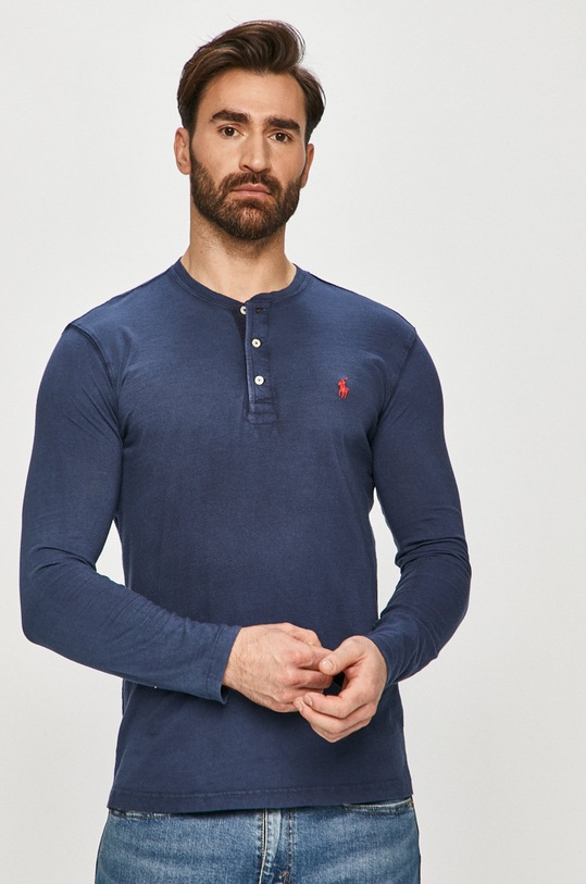 Polo Ralph Lauren longsleeve Bombaž mornarsko modra 710790058003
