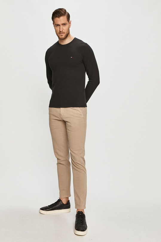 Tommy Hilfiger - Tričko s dlhým rukávom MW0MW16796.4891 čierna SS21