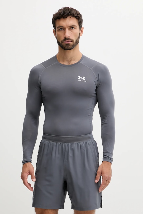 Tréningové tričko s dlhým rukávom Under Armour slim sivá 1361524