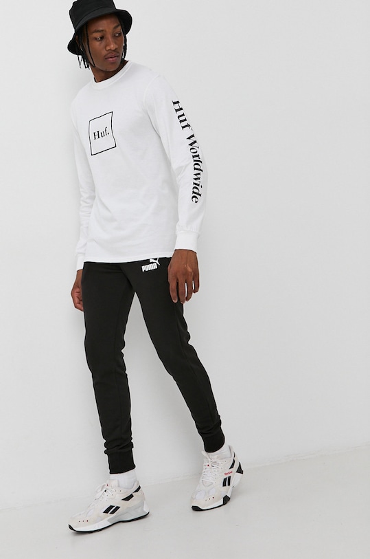 HUF Longsleeve bawełniany ts00146 biały AW21